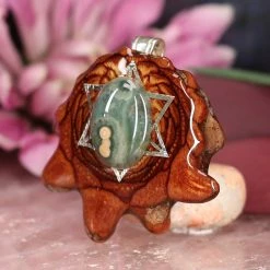 TEP Ocean Jasper With Silver Merkaba Pendants