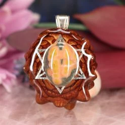 TEP Ocean Jasper With Silver Merkaba Pendants