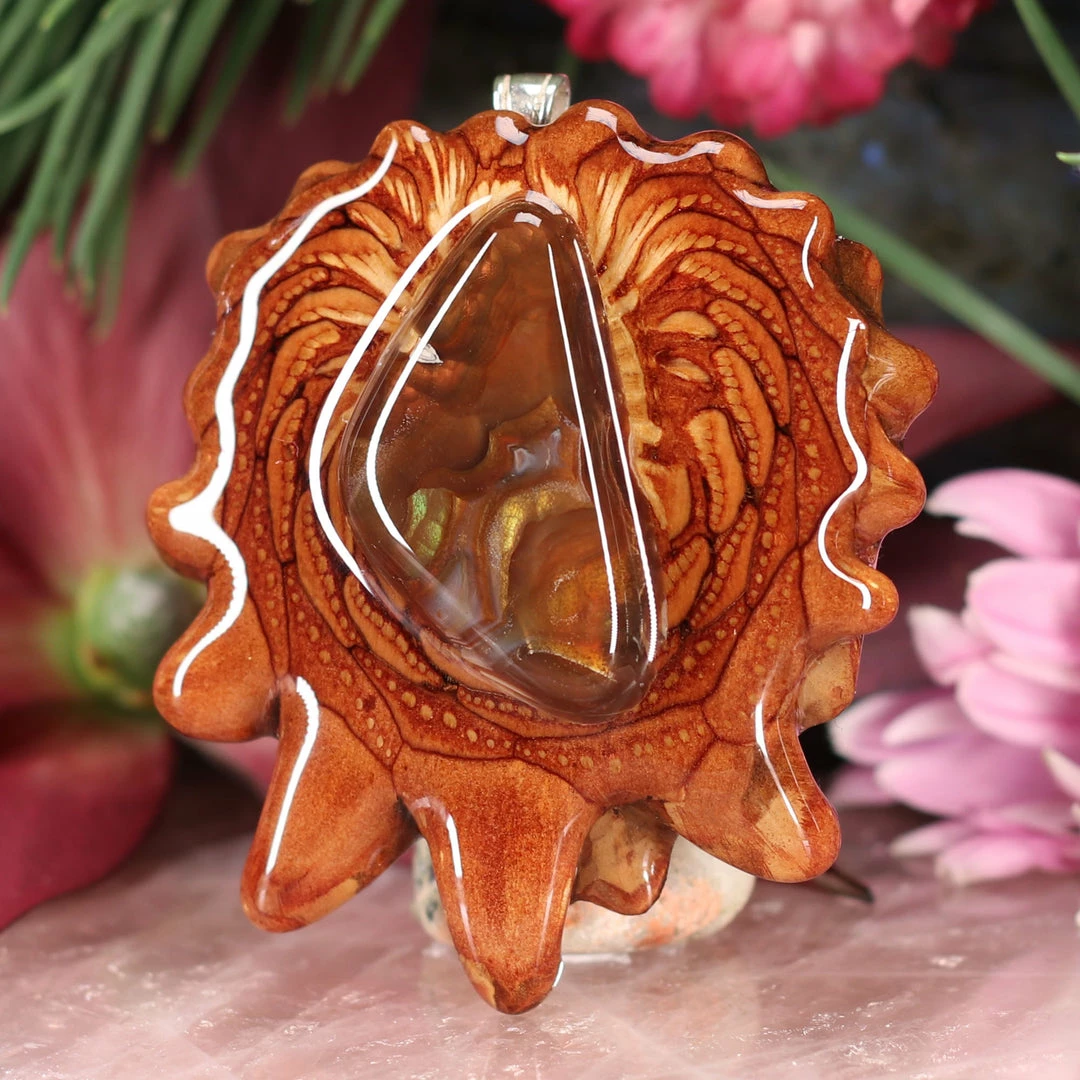TEP Mexican Fire Agate Pendants 4 TEP Mexican Fire Agate Pendants