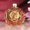TEP Citrine With Silver Seed Of Life Pendants