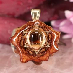 TEP Pendants Citrine With Gold Merkaba
