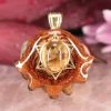 TEP Citrine With Gold Merkaba Pendants