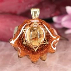 TEP Citrine With Gold Merkaba Pendants