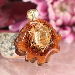 TEP Citrine With Gold Merkaba Pendants 7 TEP Citrine With Gold Merkaba Pendants