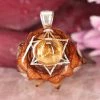 TEP Citrine With Silver Merkaba Pendants