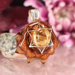 TEP Citrine With Silver Merkaba Pendants 7 TEP Citrine With Silver Merkaba Pendants