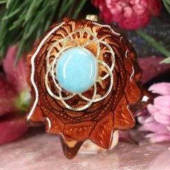 TEP Amazonite With Gold Seed Of Life