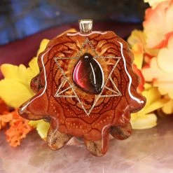 TEP Pendants Ammolite With Gold Merkaba