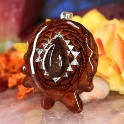 TEP Pendants Ammolite With Silver Sri Yantra