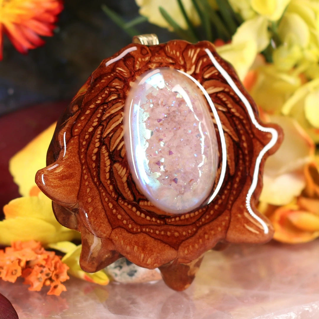 TEP White Druzy Quartz 5 TEP White Druzy Quartz