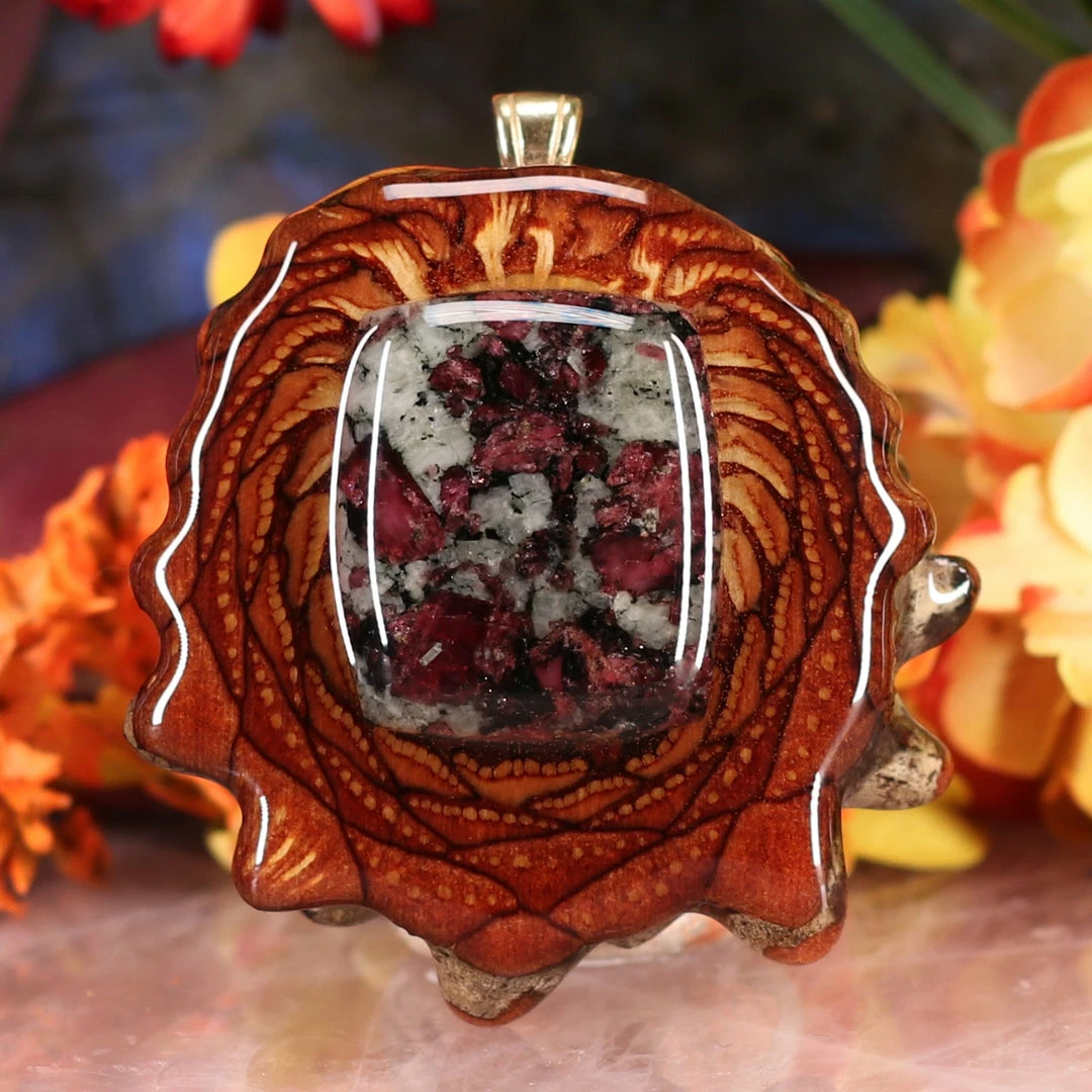 TEP Pendants Eudialyte 3 TEP Pendants Eudialyte