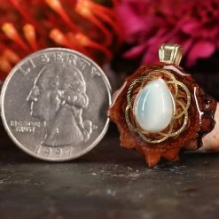 TEP Pendants Larimar With Gold Seed Of Life