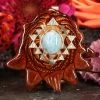 TEP Pendants Larimar With Gold Sri Yantra