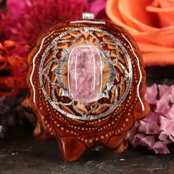 TEP Lepidolite With Silver Lotus