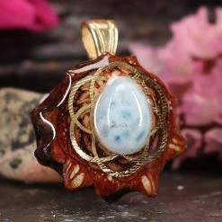 TEP Larimar With Gold Seed Of Life