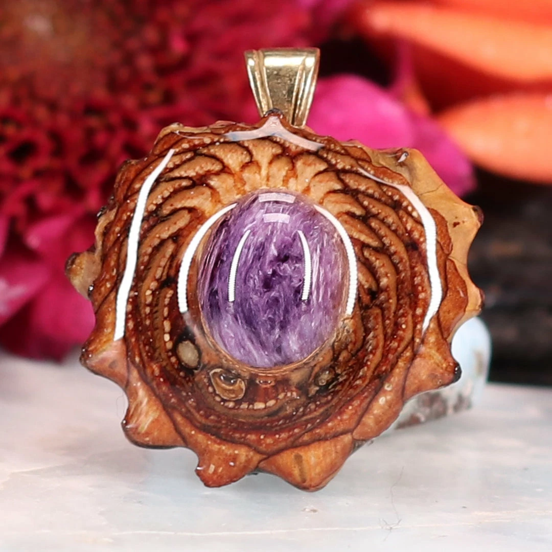 TEP Pendants Charoite 3 TEP Pendants Charoite