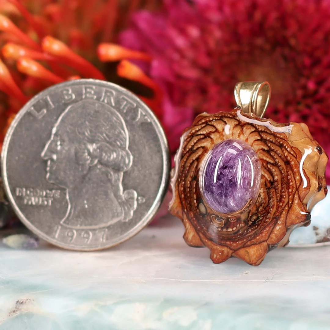 TEP Pendants Charoite 4 TEP Pendants Charoite