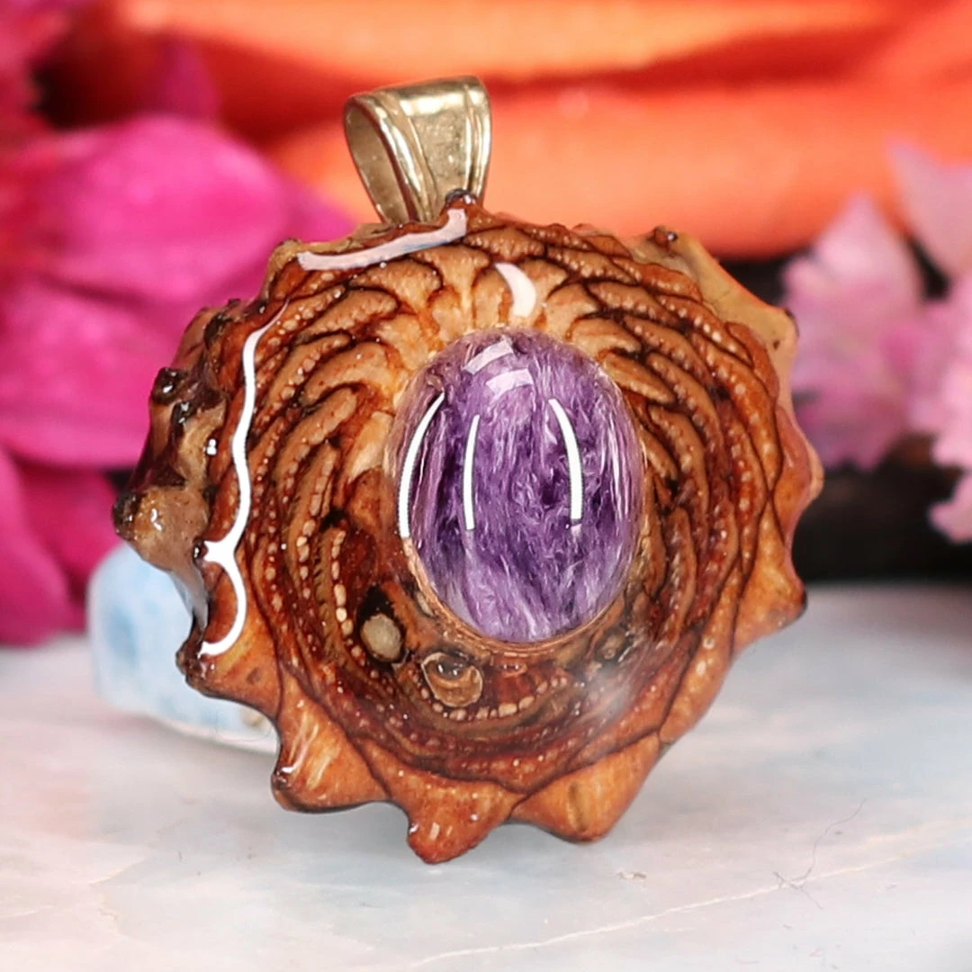 TEP Pendants Charoite 5 TEP Pendants Charoite