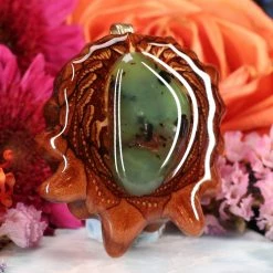 TEP Chrysoprase In The Matrix Pendants