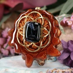 TEP Blue Pietersite With Gold Seed Of Life