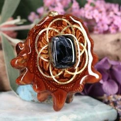 TEP Blue Pietersite With Gold Seed Of Life