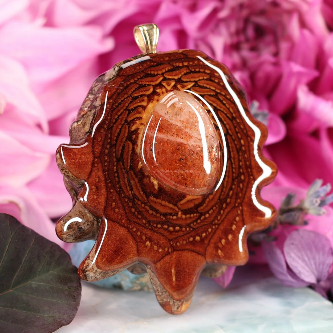 TEP Pendants Red Sunstone 5 TEP Pendants Red Sunstone