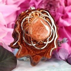 TEP Red Sunstone With Silver Seed Of Life 7 TEP Red Sunstone With Silver Seed Of Life