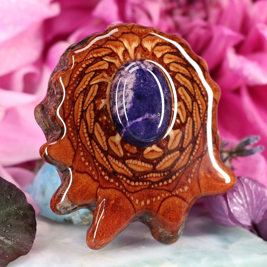 TEP Opalized Fluorite Pendants 5 TEP Opalized Fluorite Pendants