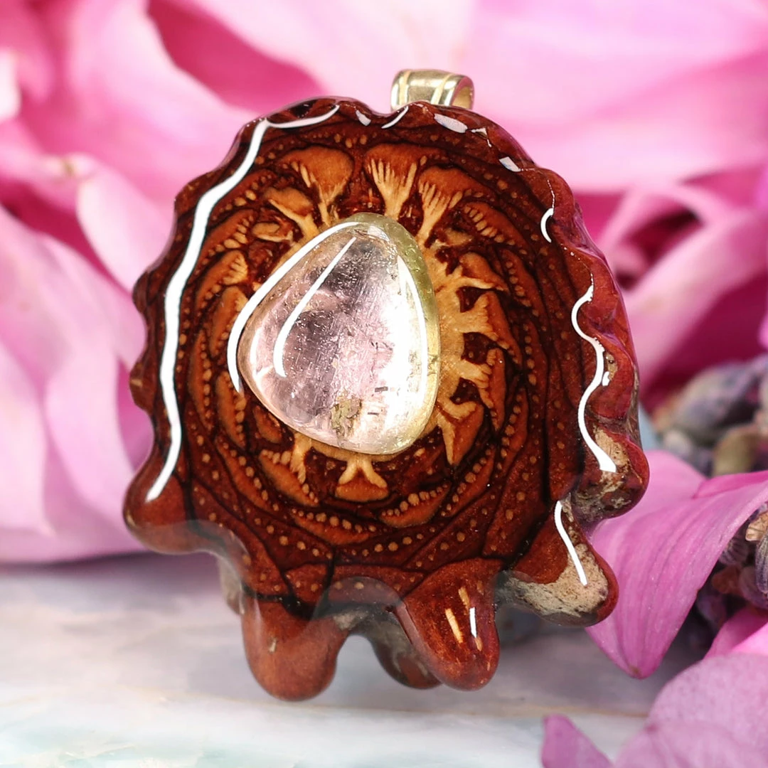 TEP Pendants Watermelon Tourmaline 4 TEP Pendants Watermelon Tourmaline