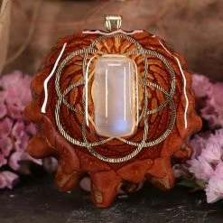 TEP Moonstone With Gold Seed Of Life