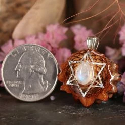 TEP Moonstone With Silver Merkaba