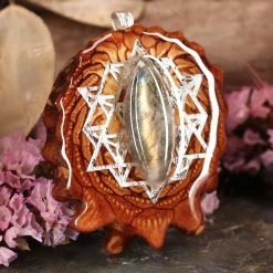 TEP Pendants Labradorite With Silver 64 Star Tetrahedron