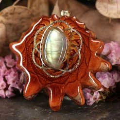 TEP Labradorite With Gold Seed Of Life