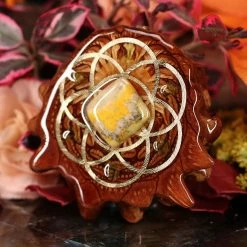 TEP Bumblebee Jasper With Gold Seed Of Life Multi-Stone