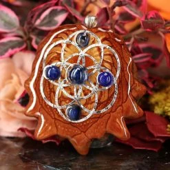 TEP Blue Kyanite With Silver Seed Of Life Multi-Stone