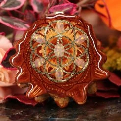 TEP Ethiopian Opal With Gold Seed Of Life Multi-Stone And Back Om