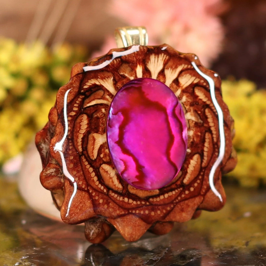 TEP Pink Paua Shell 5 TEP Pink Paua Shell