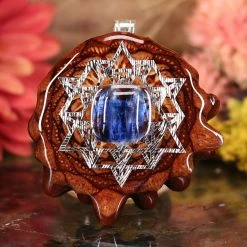 TEP Blue Kyanite With Silver 64 Star Tetrahedron