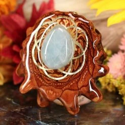 TEP Pendants Aquamarine With Gold Seed Of Life