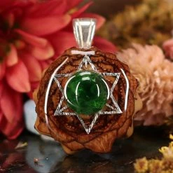TEP Chrome Diopside With Silver Merkaba