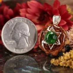 TEP Chrome Diopside With Silver Merkaba