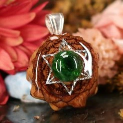 TEP Chrome Diopside With Silver Merkaba