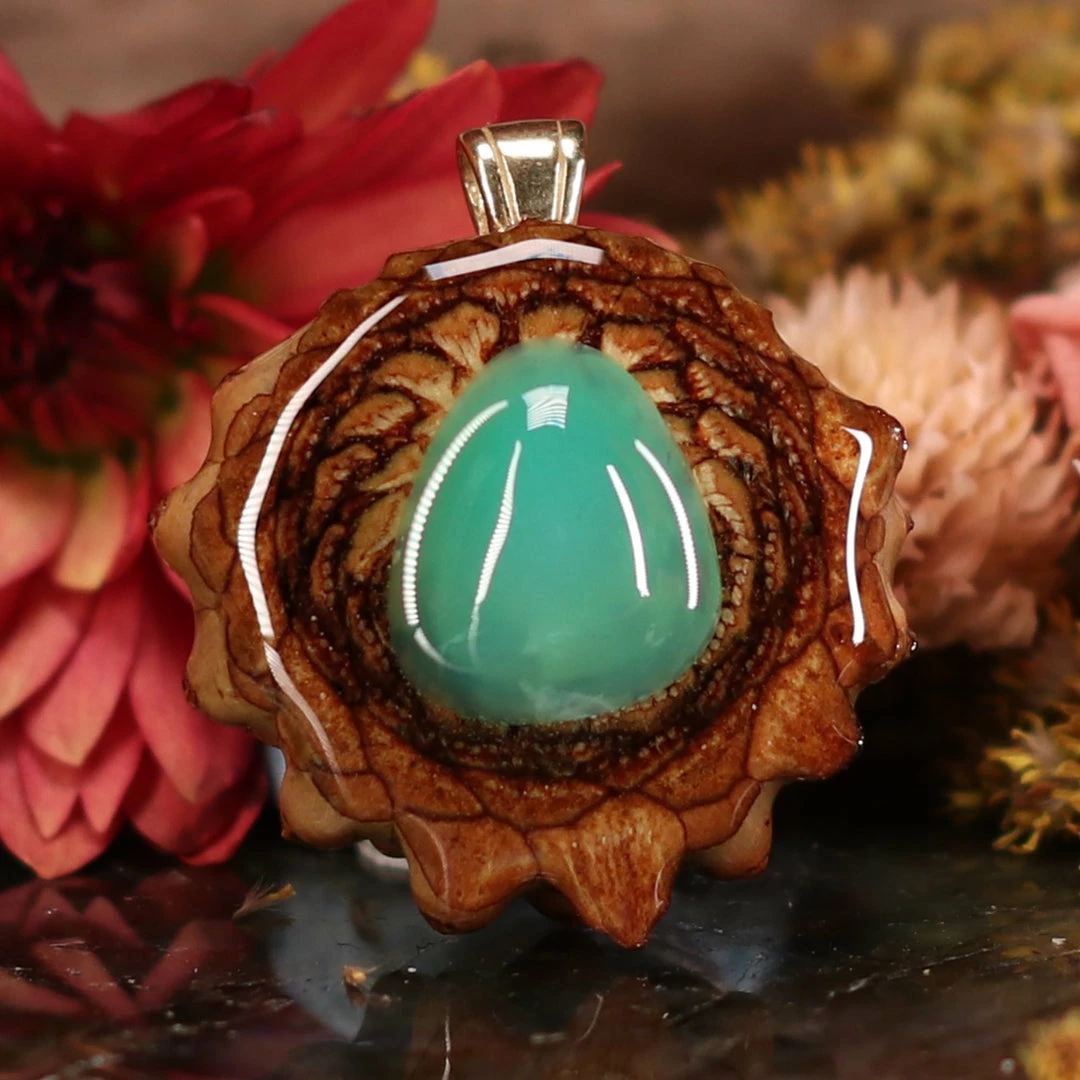 TEP Chrysoprase Pendants 3 TEP Chrysoprase Pendants