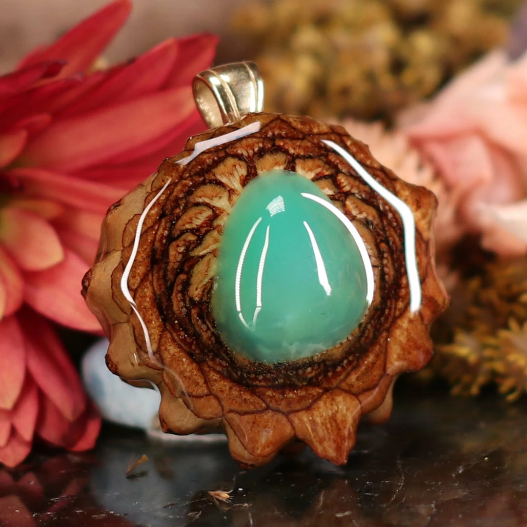 TEP Chrysoprase Pendants 5 TEP Chrysoprase Pendants