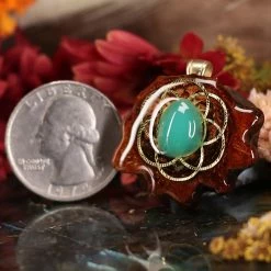 TEP Chrysoprase With Gold Seed Of Life