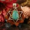 TEP Chrysoprase With Gold Merkaba Pendants 1 TEP Chrysoprase With Gold Merkaba Pendants