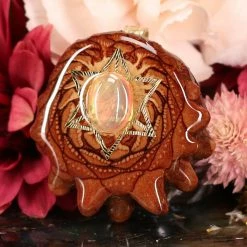 TEP Ethiopian Opal With Gold Merkaba Pendants