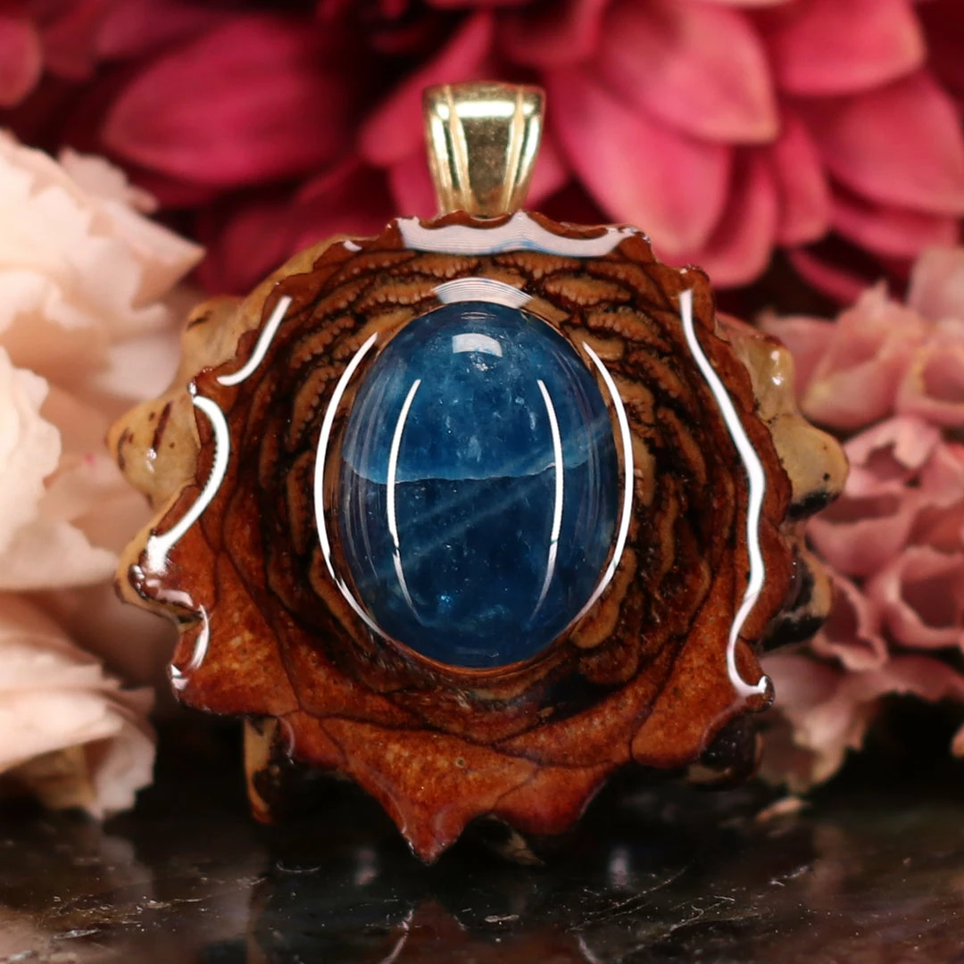 TEP Pendants Blue Apatite 3 TEP Pendants Blue Apatite