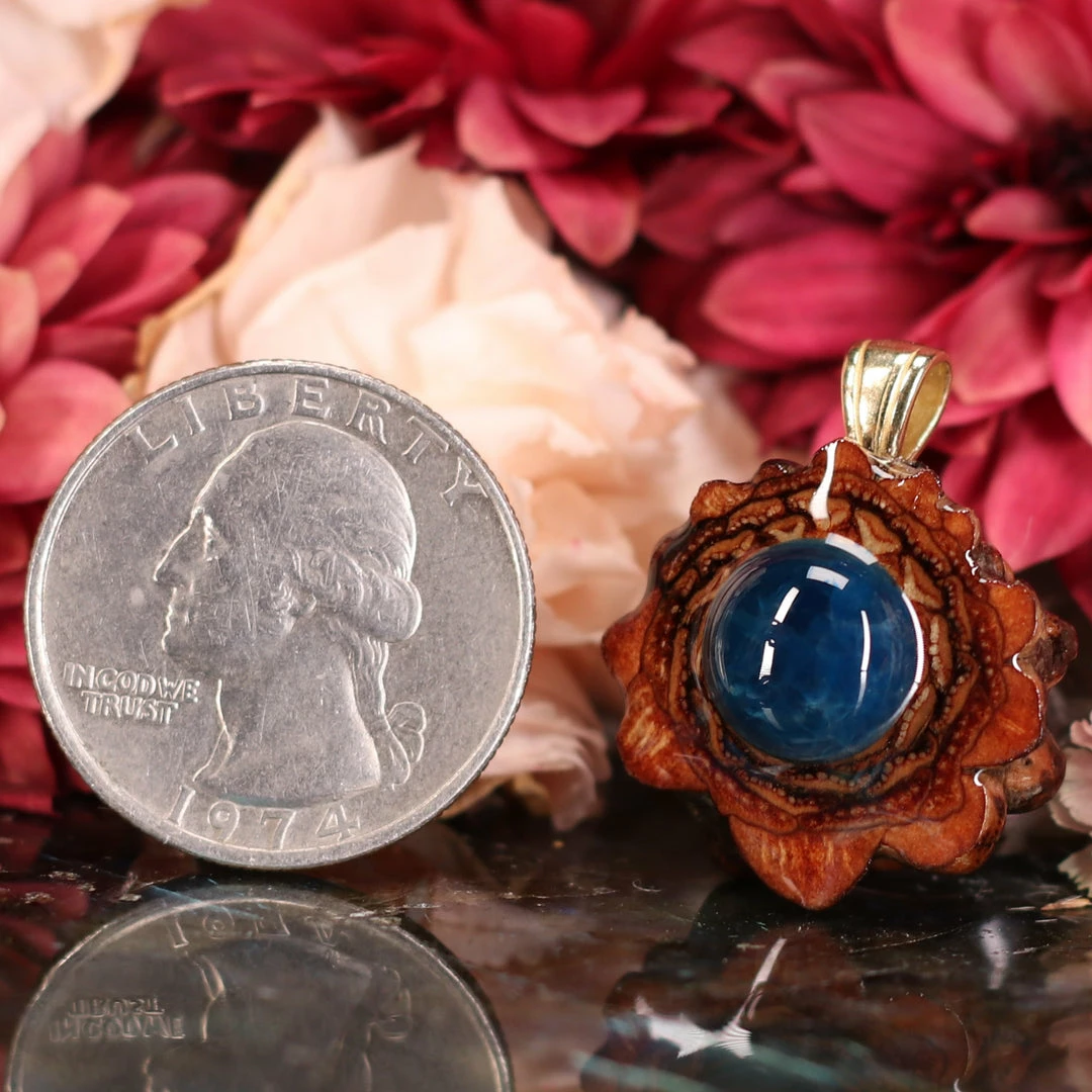 TEP Pendants Blue Apatite 4 TEP Pendants Blue Apatite