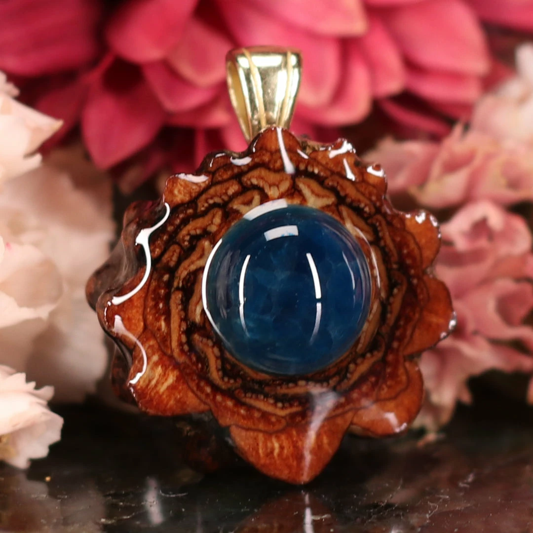 TEP Pendants Blue Apatite 5 TEP Pendants Blue Apatite